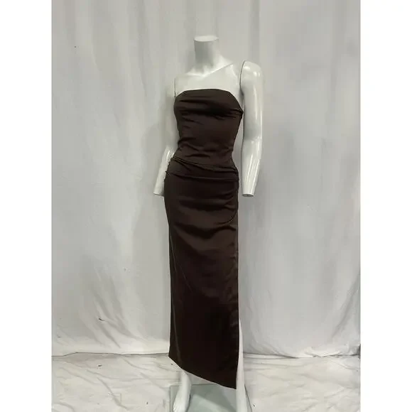 chinese dress ladies Adam Jones Maxi Cut Out Knit Dress at SoirVintage – SOIR main image 0